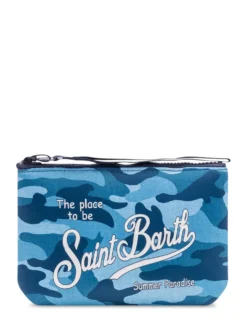 Aline Pouch with Zip and Camouflage Print