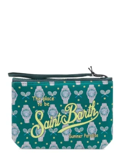 Aline Pouch with Zip and Graphic Print