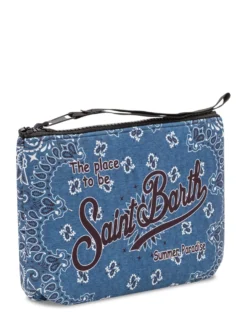 Aline Pouch with Zip and Paisley Print