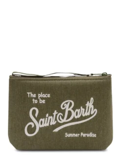 Aline Pouch with Zip Closure and Front Logo