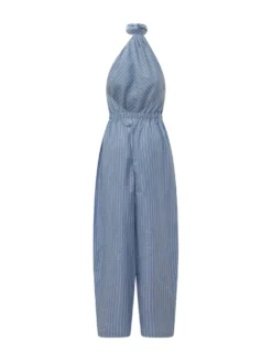 Amber Striped Halter Jumpsuit