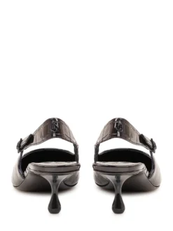 Amel Slingback Pumps with Crocodile Pattern