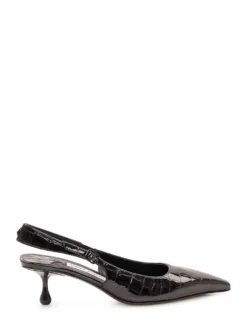 Amel Slingback Pumps with Crocodile Pattern
