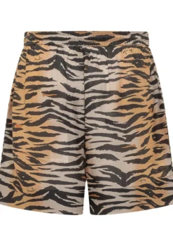 Animal Print Drawstring Shorts