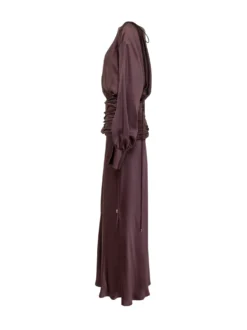 Anona Satin Dress with Waist Draping