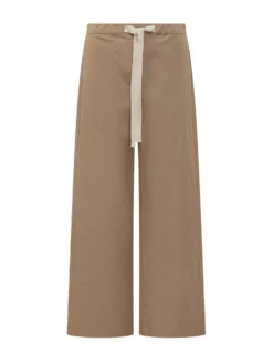 Argento Wide Leg Trousers with Drawstring