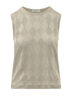 Argyle Knit Tank Top