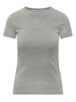 Baby Fit T-shirt with Round Neck and Embroidered Logo