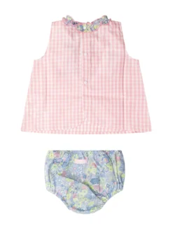 Baby Set with Embroidered Top and Bloomers