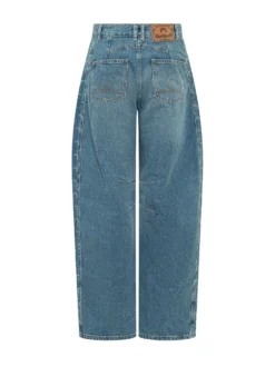 Baggy Denim Jeans with Pockets and Belt Loops