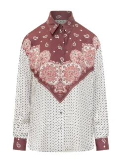 Bandana-Print Twill Shirt