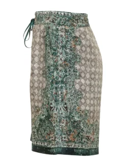 Bandana Shorts with Drawstring and All-Over Print