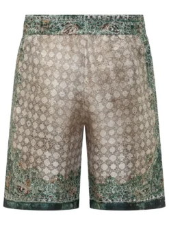 Bandana Shorts with Drawstring and All-Over Print