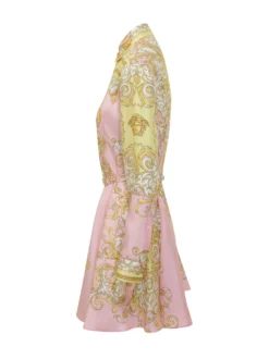 Baroque Print Silk Twill Dress