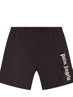 Beach Shorts with Printed Logo