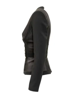 Belted Jacket with Deep Neckline