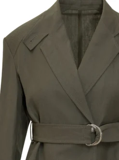Belted Jacket with Lapels