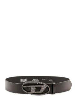Belt with Decorated Logo Buckle
