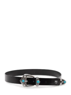 Belt with Decorative Buckle and Inserts