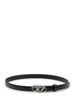Belt with Oval Buckle and Crystal Detail