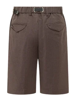 Bermuda Shorts with Belt and Pleats