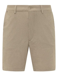 Bermuda Shorts with Belt Loops and Button