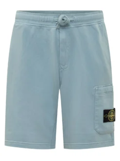 Bermuda Shorts with Drawstring and Patch Pocket