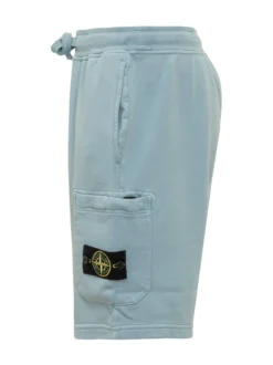 Bermuda Shorts with Drawstring and Patch Pocket