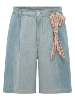 Bermuda Shorts with Knotted Belt