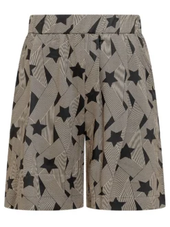 Bermuda with Graphic Print and Elasticated Waist