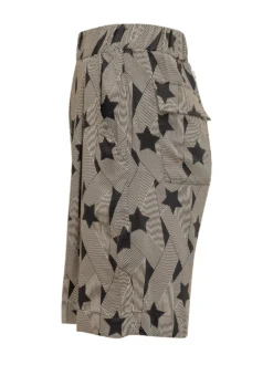 Bermuda with Graphic Print and Elasticated Waist