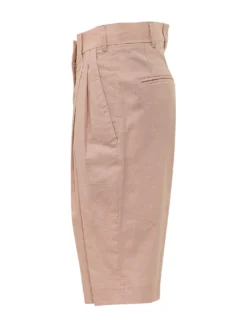 Bermuda with Pleats and Belt Loops
