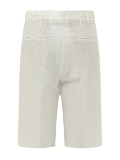 Bermuda with Pleats and Belt Loops