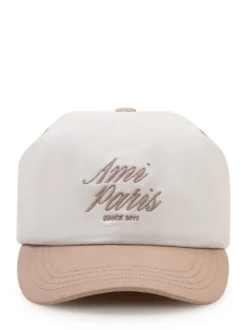Bicolor Cap with Curved Visor and Front Embroidery