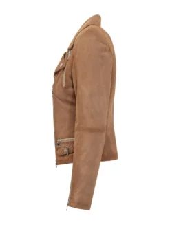 Biker Jacket with Asymmetrical Zip and Pockets