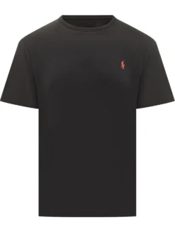 Black Cotton T-Shirt Polo Ralph Lauren