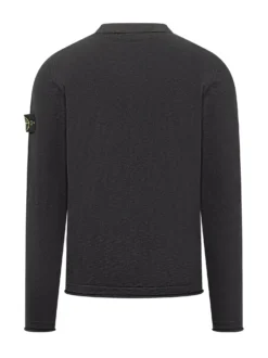 Black Crewneck Wool Knit Sweater