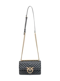 Black Love Classic Icon V Quilted Leather Bag Pinko