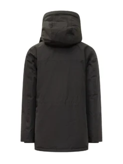 Black Technical Parka with Hood Woolrich