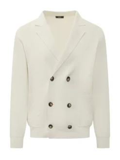 Blazer Doppiopetto con Tasche Applicate