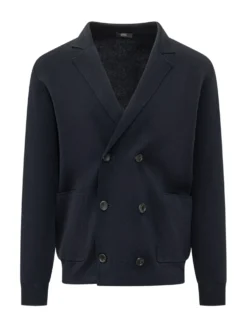 Blazer Doppiopetto con Tasche Applicate