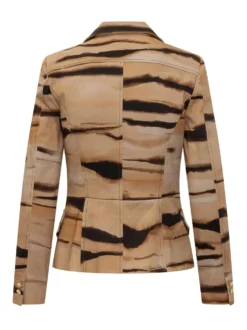 Blazer with Lapels and Abstract Pattern