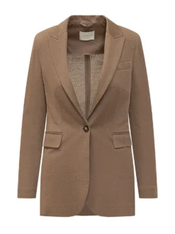 Blazer with Lapels and Button Closure