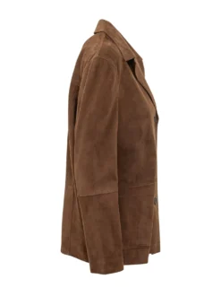 Blazer with Lapels and Buttons and Patch Pockets