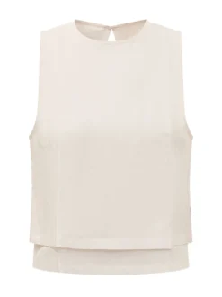 Bliny Sleeveless Top with Layered Hem