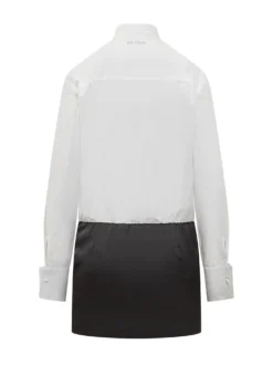 Blouse with Bow Detail and Layered Hem
