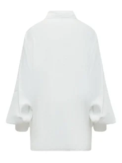 Blouse with Collar and Wide Sleeves