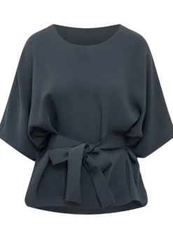Blouse with Waist Bow
