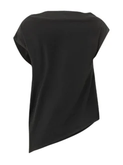 Boat Neck Top with Short Sleeves