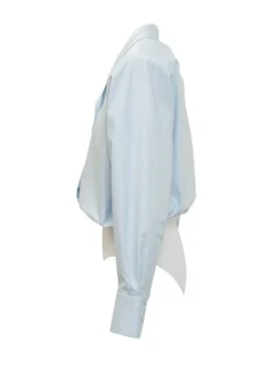 Bodysuit shirt with structured shoulders